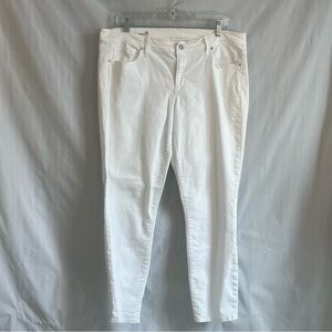Gap White Jeans The Legging Stretch 5 Pocket Mid Rise 33 Regular